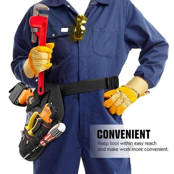 Planet Gates Drill Holster Waterproof Impact Driver Drill Holder Multi-functional Electric Tool Pouch Bag with Waist Belt for Wrench Hammer S