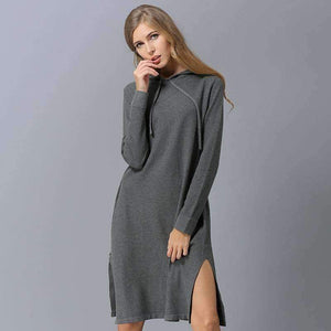 Planet Gates Drill red Sweaters / One Size Autumn Winter Women Pullovers Sweaters With Cap Long Loose Knitting Black Blue Gray Thin Sweaters Dress Plus Size