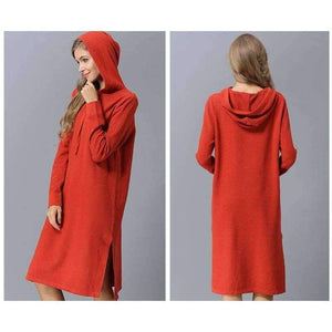 Planet Gates Drill red Sweaters / One Size Autumn Winter Women Pullovers Sweaters With Cap Long Loose Knitting Black Blue Gray Thin Sweaters Dress Plus Size