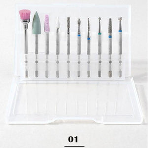 Planet Gates Drill-WG02-10Pcs-ZH1 10Pcs/box Quality Nail Drill Bits Electric Cuticle Clean Rotary For Manicure Pedicure Tungsten alloy Grinding Head Sander Tool