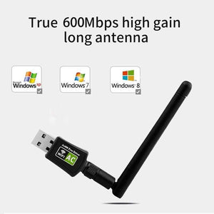 Planet Gates Driver Wifi Adapter Antenna Internet Ethernet 600Mbps Network Card USB 2.0 Lan Network Support Windows MAC OS