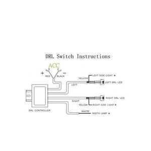 Planet Gates DRL Daytime Running Harness LED Light Relay Control On/Off Dimmer Lamp Kit for Car DRL Light Relay DC 12V 2.5A 30W