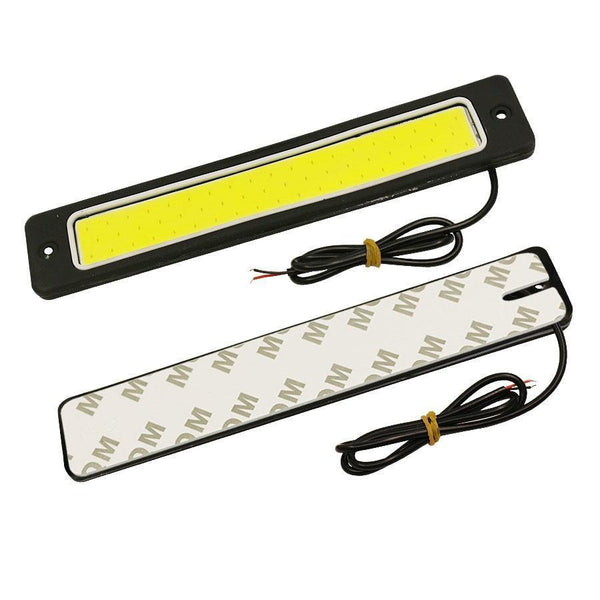 Planet Gates DRL Daytime Running Light Fog Lights 2Pcs Super Bright Flexible Waterproof COB Straight Driving White 190x35mm