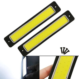 Planet Gates DRL Daytime Running Light Fog Lights 2Pcs Super Bright Flexible Waterproof COB Straight Driving White 190x35mm