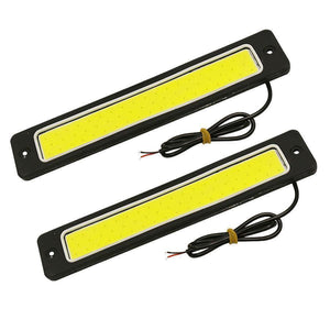 Planet Gates DRL Daytime Running Light Fog Lights 2Pcs Super Bright Flexible Waterproof COB Straight Driving White 190x35mm