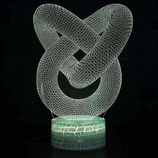 Planet Gates Dropshipping 3D Illusion Lamp LED Night Light Abstract Artist Graphics Lamparas