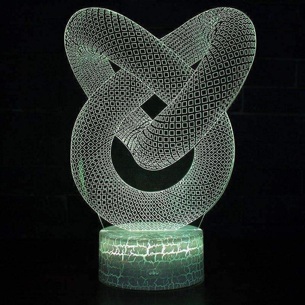 Planet Gates Dropshipping 3D Illusion Lamp LED Night Light Abstract Artist Graphics Lamparas