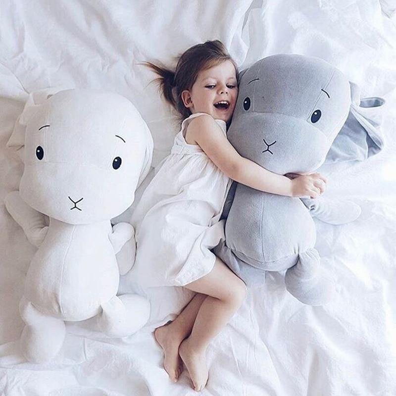 Dropshipping Cute Bunny Plush Toys Lucky Boy Baby Kids Toys Animal Toy Stuffed Soft Rabbit Doll Birthday Gifts For Kid 50CM 30CM