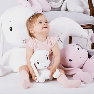 Dropshipping Cute Bunny Plush Toys Lucky Boy Baby Kids Toys Animal Toy Stuffed Soft Rabbit Doll Birthday Gifts For Kid 50CM 30CM