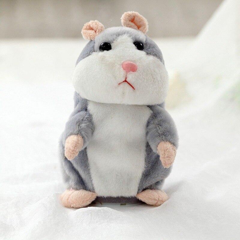 Dropshipping Promotion 15cm Lovely Talking Hamster Speak Talk Sound Record Repeat Stuffed Plush Animal Kawaii Hamster Toys