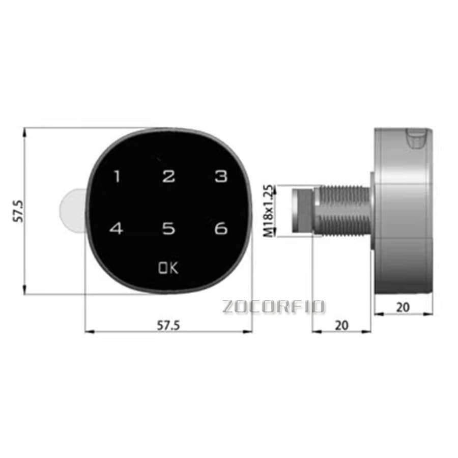 Planet Gates Dry battery Digital Electronic Password Keypad Number Cabinet Code Door Locker drawer Locks Confused password function