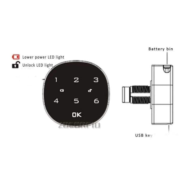 Planet Gates Dry battery Digital Electronic Password Keypad Number Cabinet Code Door Locker drawer Locks Confused password function