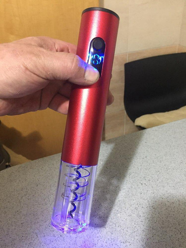 Planet Gates Dry Battery Electric Wine Opener Automatic Bottle Opener Corkscrew Professional Red Wine Opener Foil Cutter Set for Kitchen Tool