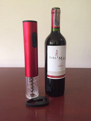 Planet Gates Dry Battery Electric Wine Opener Automatic Bottle Opener Corkscrew Professional Red Wine Opener Foil Cutter Set for Kitchen Tool
