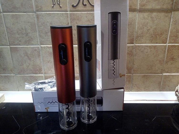 Planet Gates Dry Battery Electric Wine Opener Automatic Bottle Opener Corkscrew Professional Red Wine Opener Foil Cutter Set for Kitchen Tool