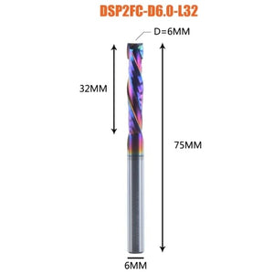 Planet Gates DSP2FC-D6.0-L32 1PC woodwork milling cutter UP &amp; DOWN Cut 2 Flutes Spiral Carbide Milling Tool CNC Router Compression Wood End Mill Cutter Bits
