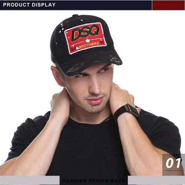 Planet Gates DSQICOND2 Wholesale Cotton Baseball Caps DSQ Letters High Quality Cap Men Women Customer Design DSQ Logo Hat Black Cap Dad Hats