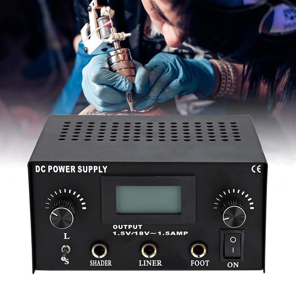 Planet Gates Dual Digital Tattoo Machine Power Supply with 2 pcs Coils Liner and Shader Tattoo Machine Gun Foot Switch and Clip Cord Kit