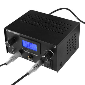 Planet Gates Dual Digital Tattoo Machine Power Supply with 2 pcs Coils Liner and Shader Tattoo Machine Gun Foot Switch and Clip Cord Kit