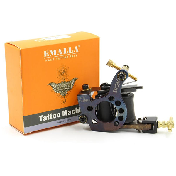 Planet Gates Dual Digital Tattoo Machine Power Supply with 2 pcs Coils Liner and Shader Tattoo Machine Gun Foot Switch and Clip Cord Kit