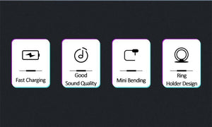 Planet Gates Dual for lightning ring bracket adapter USAMS 3.5mm audio and charger phone holder 2A fast charging OTG adapter for iPhone iOS