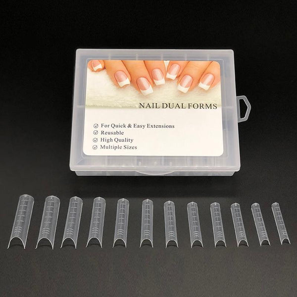 Planet Gates Dual Nail Forms French False Tips Builder Poly UV Nail Gel System Acrylic Nail Art Decorations Long Full Cover Easy Tools