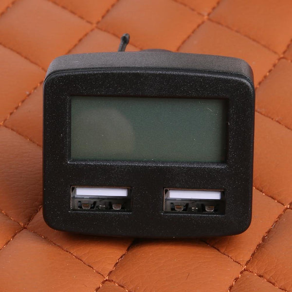 Planet Gates Dual USB 5 in 1 Car Phone Charger 3A DC 5V Car Phone USB Charger With LCD Display Temperature Voltage Current Meter