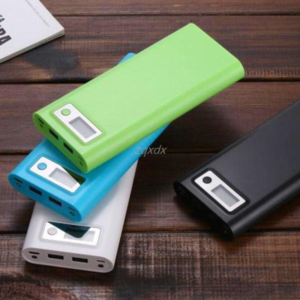 Planet Gates Dual USB 8x 18650 Battery DIY Holder LCD Display Power Bank Case Box For iphone Z07 Drop ship