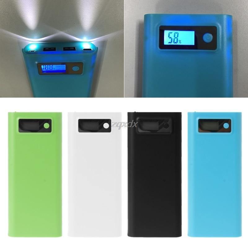 Planet Gates Dual USB 8x 18650 Battery DIY Holder LCD Display Power Bank Case Box For iphone Z07 Drop ship