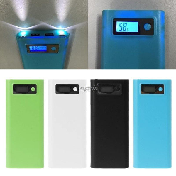 Planet Gates Dual USB 8x 18650 Battery DIY Holder LCD Display Power Bank Case Box For iphone Z07 Drop ship