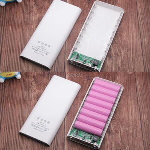Planet Gates Dual USB 8x 18650 Battery DIY Holder LCD Display Power Bank Case Box For iphone Z07 Drop ship