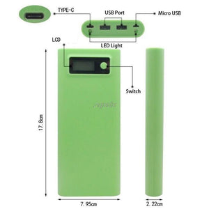 Planet Gates Dual USB 8x 18650 Battery DIY Holder LCD Display Power Bank Case Box For iphone Z07 Drop ship