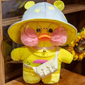 Planet Gates Duck Plush Clothes Plushie Soft Figures Plush Yellow Pink White 30CM Cute LaLafanfan Duck Ins Animal Doll Toys Gifts For Girls