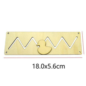 Planet Gates Duck Track-DD103 Children Busy Board Accessories Wood DIY Toy Montessori Material Early Education Activity Toddler Toys For Basic Skills Learning