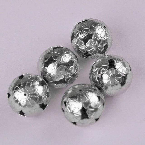 Planet Gates Dull Silver Plated 200piece 20mm Gold Rhodium Plated Spacer Beads Jewelry Spacers Findings for Jewelry Making CATJ-005