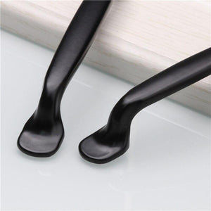 Durable Aluminum Alloy Black Door Handle For Furniture Drawer Kitchen Cupboard Cabinet Drawer Pull Knobs Single Hole/96/128mm