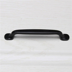 Durable Aluminum Alloy Black Door Handle For Furniture Drawer Kitchen Cupboard Cabinet Drawer Pull Knobs Single Hole/96/128mm