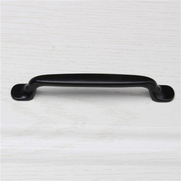 Durable Aluminum Alloy Black Door Handle For Furniture Drawer Kitchen Cupboard Cabinet Drawer Pull Knobs Single Hole/96/128mm