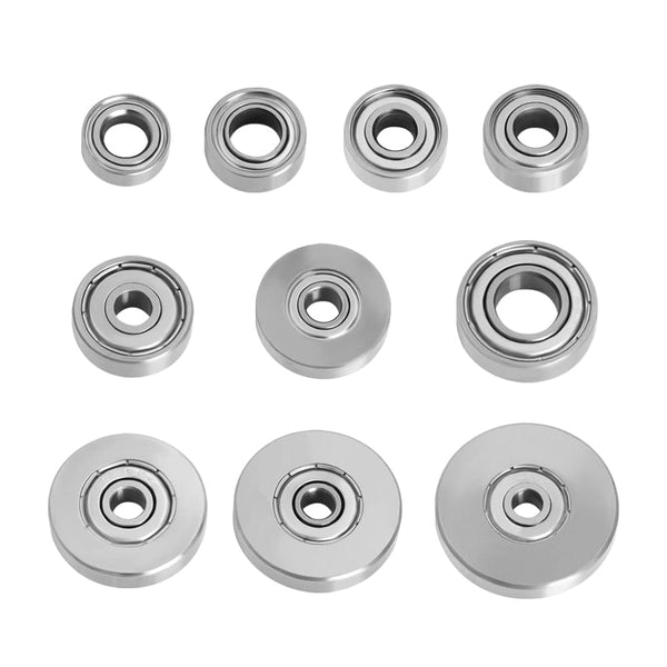 Planet Gates Durable Steel Bearings Accessories Kit Fits for Router bits Heads and Shank Top Mounted 1/2, 3/8, 3/4 Bearing &amp; Stop Ring