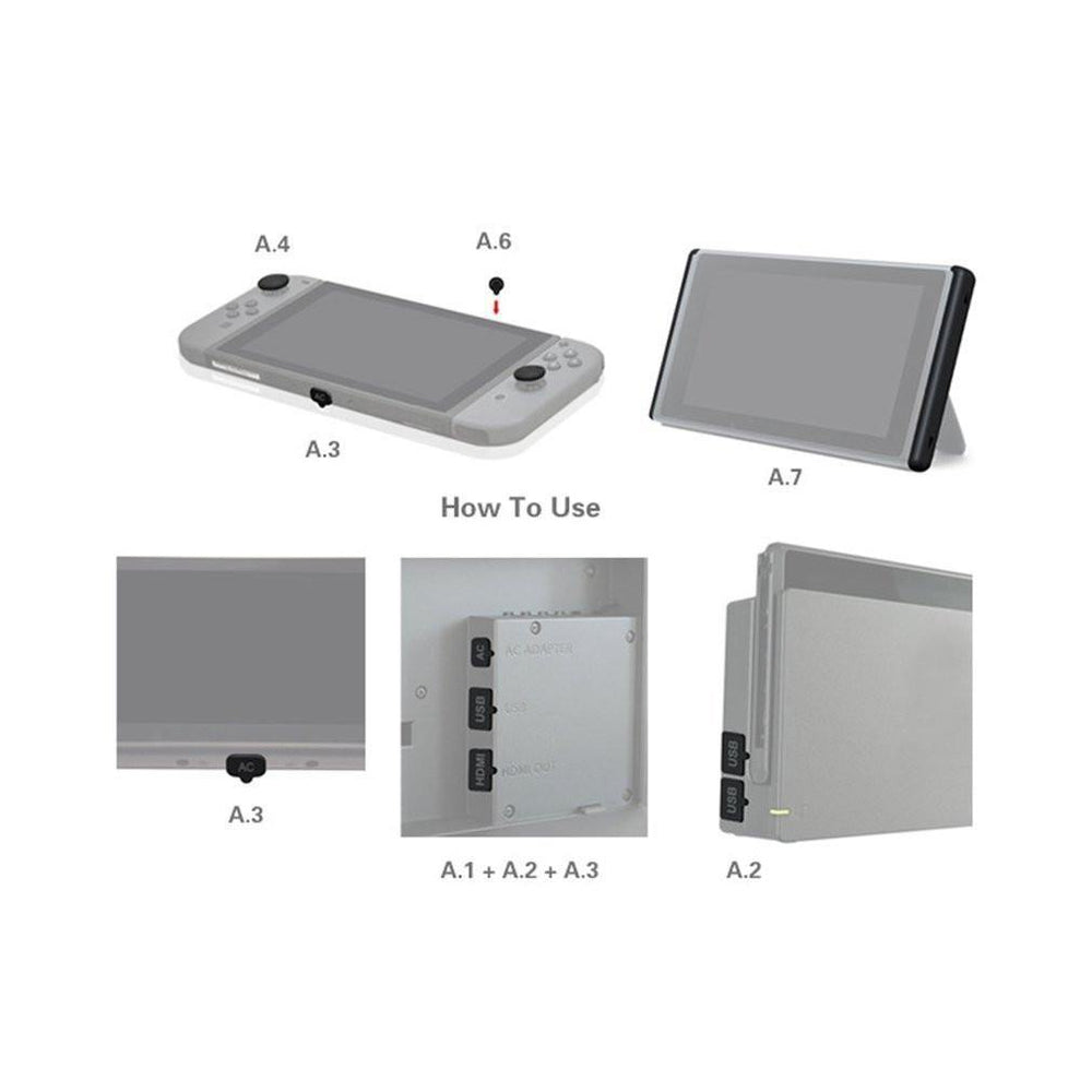 Planet Gates Dustproof Kit + Hardness Tempered Glass Screen Protective Film For NS Console