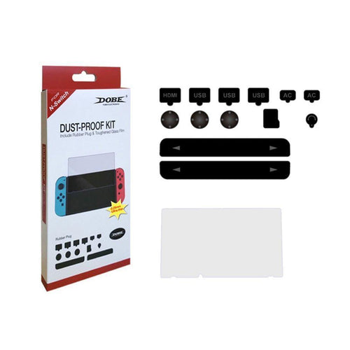 Planet Gates Dustproof Kit + Hardness Tempered Glass Screen Protective Film For NS Console