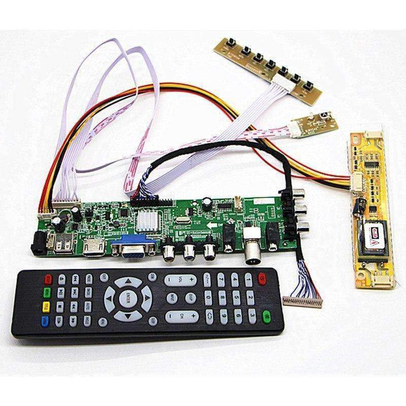 Planet Gates DVB-T2/DVB-T/DVB-C LCD digital TV Driver Controller Board Kit  15" HT150X02 - 100 LM150X08 1024*768 LCD controller board DIY kit