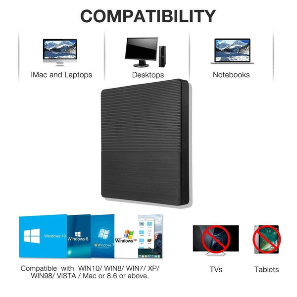 Planet Gates DVD Drive USB 3.0/Type-C Optical Drive portable DVD RW CD burner Suppot SD cards Reader for Macs Laptop Windows PC