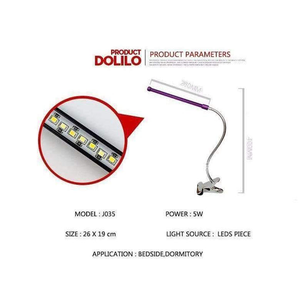 Planet Gates DX LED Book Reading Table Light Lamp Bright Flexible Adjustable Clip-on Arm Study Desk Light LED Book Lamp USB Reading Lamp