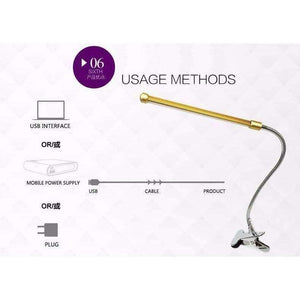 Planet Gates DX LED Book Reading Table Light Lamp Bright Flexible Adjustable Clip-on Arm Study Desk Light LED Book Lamp USB Reading Lamp