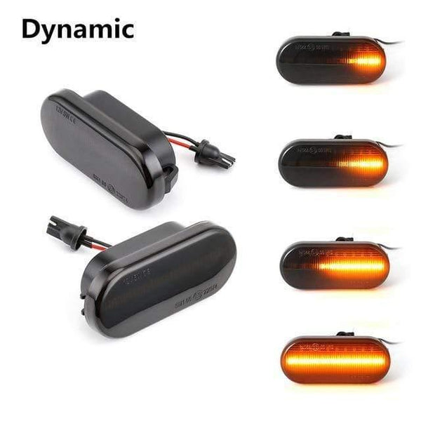 Planet Gates Dynamic 2pieces Led Dynamic Side Marker Turn Signal Light For Volkswagen VW Bora Golf 3 4 Passat 3BG Polo SB6 SEAT Ibiza Leon Skoda Ford