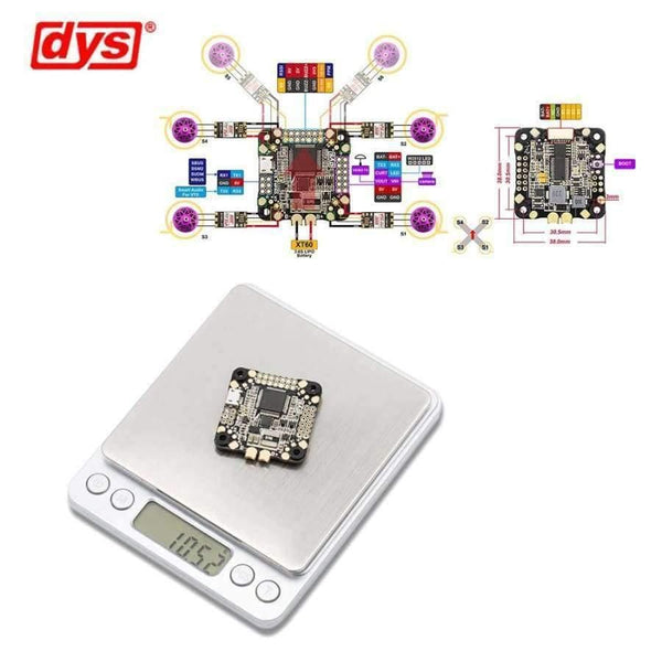 Planet Gates DYS flight control F4 PRO V2 Betaflight with 5V/3A 9V/1.2A BEC intergrated protection circuit on-board OSD flat cable connection