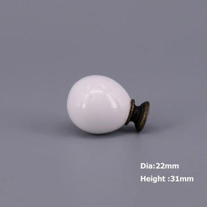 1x Classic White  Porcelain/Ceramic Drawer Pull Knob Cabinet Cupboard Door Handle Knob