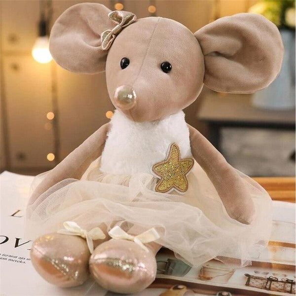 42CM Cute Ballet Mouse Plush Toys Lovely Dressing Cloth Animal Mouse Dolls Stuffed Soft Baby Toys Birthday Christmas Gifts