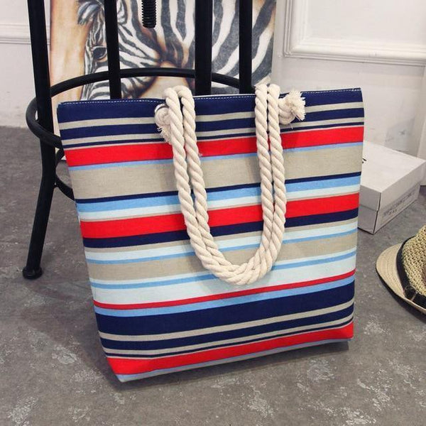 Planet Gates E / 42X10X35 Summer Women Canvas bohemian style strip Shoulder Beach Bag Female Casual Tote Shopping Big Bag floral Messenger Bags